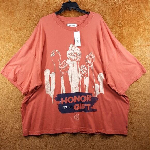 HONOR THE GIFT Shirt Mens XXXL Brick Pullover Crew Graphic Logo Baggy T-Shirt - Picture 1 of 6